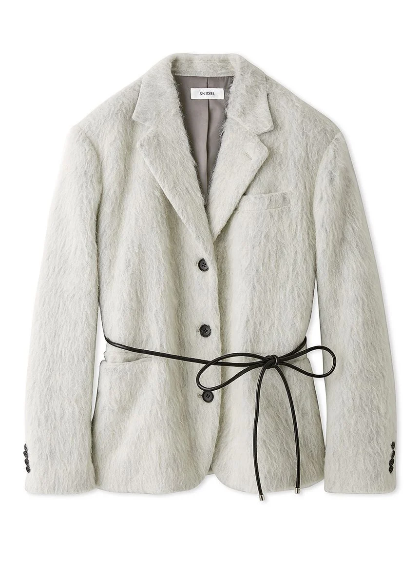 Belted Tweed Blazer