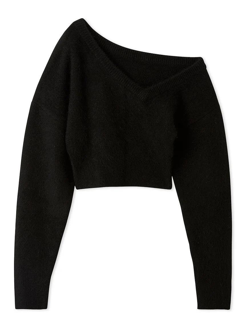 Raccoon Asymmetric Knit Pullover