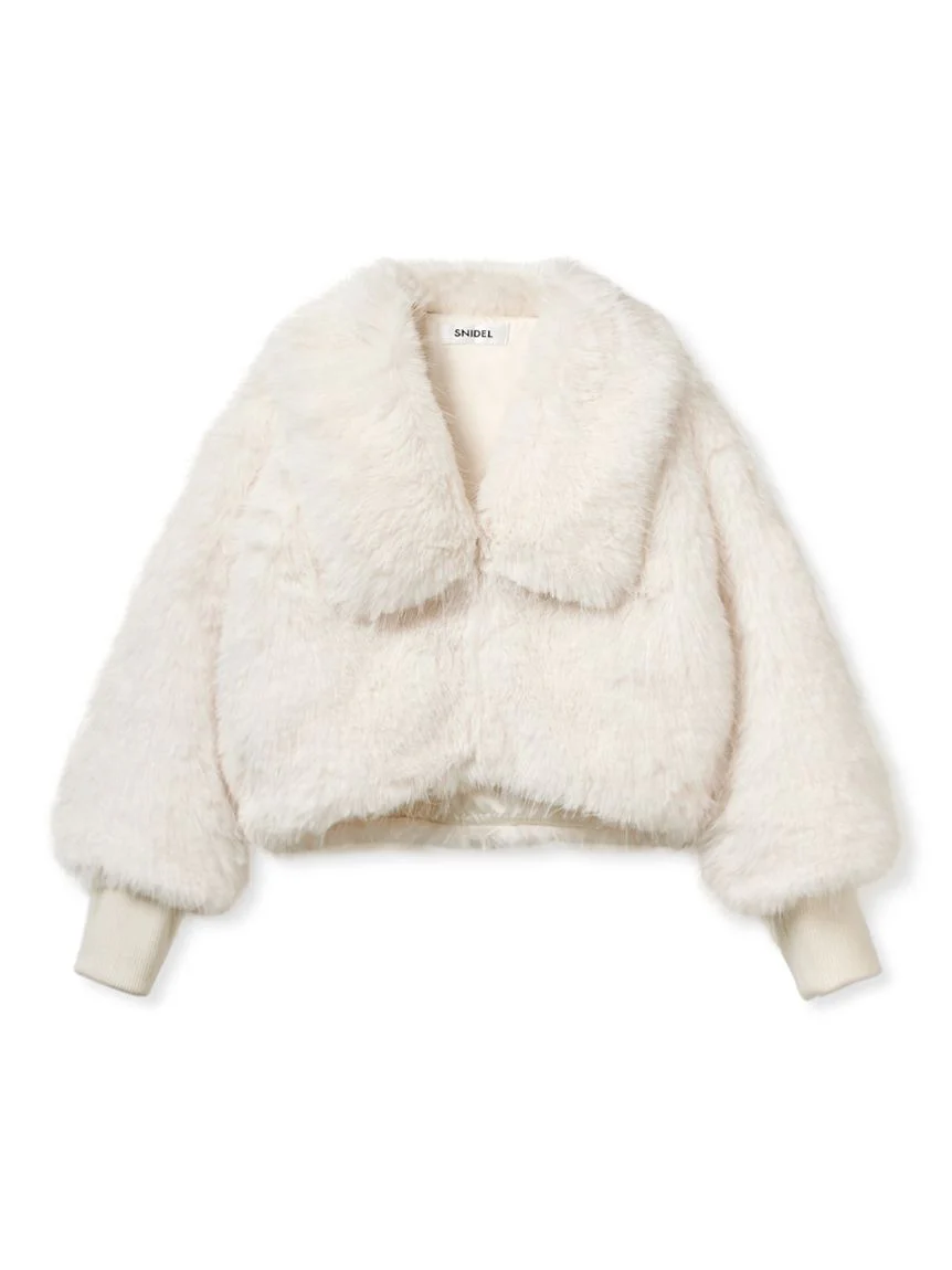 Trendy Faux Fur Cropped Jacket