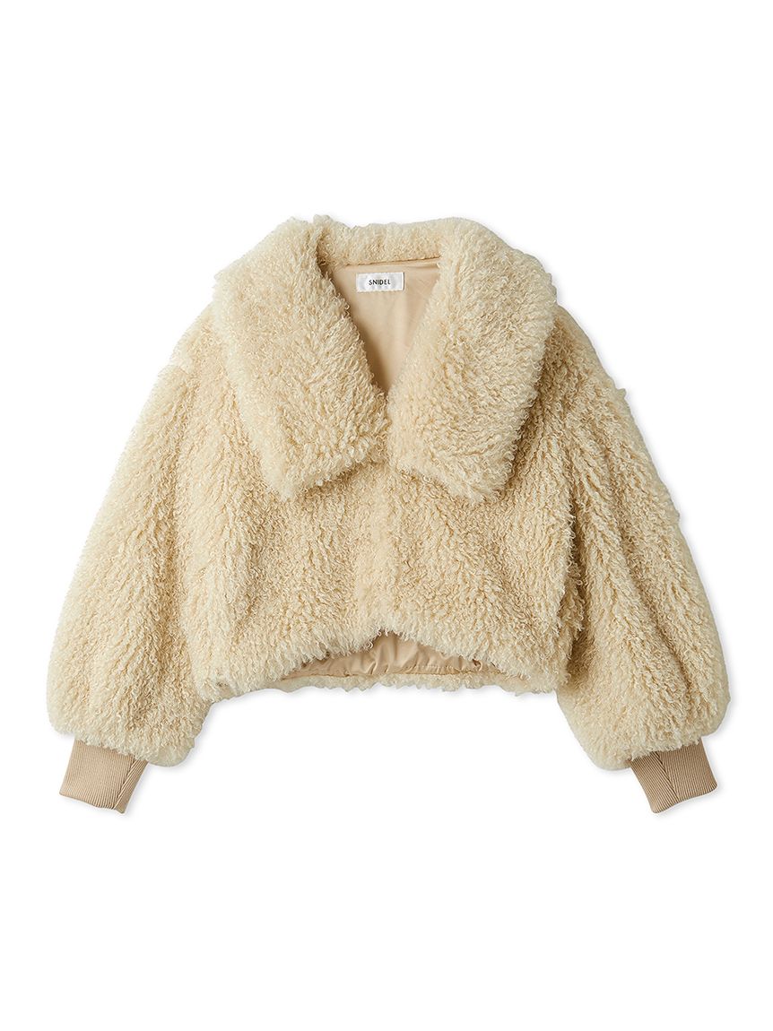 Trendy Faux Fur Cropped Jacket - SNIDEL Official Store