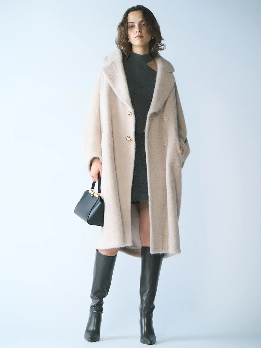 Asymmetrical High-Neck Shoulder Knit Top 3 Asymmetrical High-Neck Shoulder Knit Top