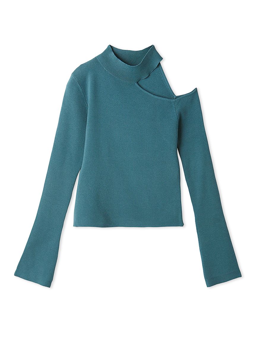 Asymmetrical High-Neck Shoulder Knit Top 5 Asymmetrical High-Neck Shoulder Knit Top