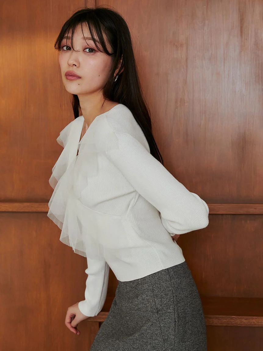 Sustainable Cache-Coeur Tulle Knit Top 3 Sustainable Cache-Coeur Tulle Knit Top