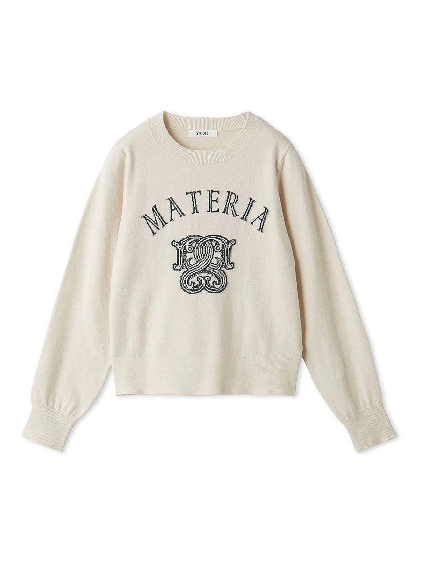 Emblem Jacquard Knit Pullover