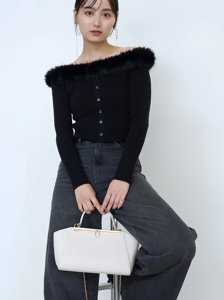 Sustainable Decollete Fur Knit Pullover 12 Sustainable Decollete Fur Knit Pullover