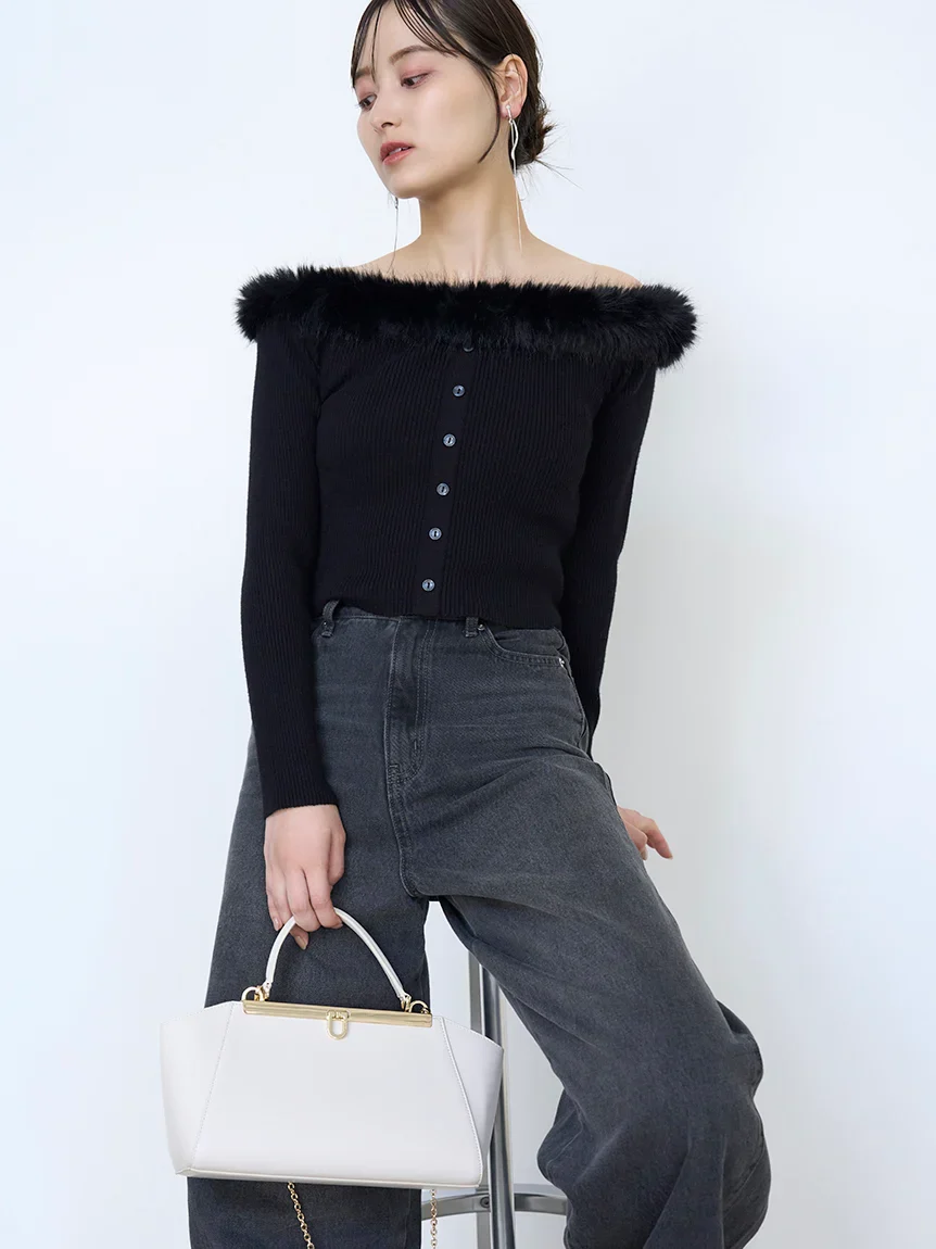 Sustainable Decollete Fur Knit Pullover 13 Sustainable Decollete Fur Knit Pullover
