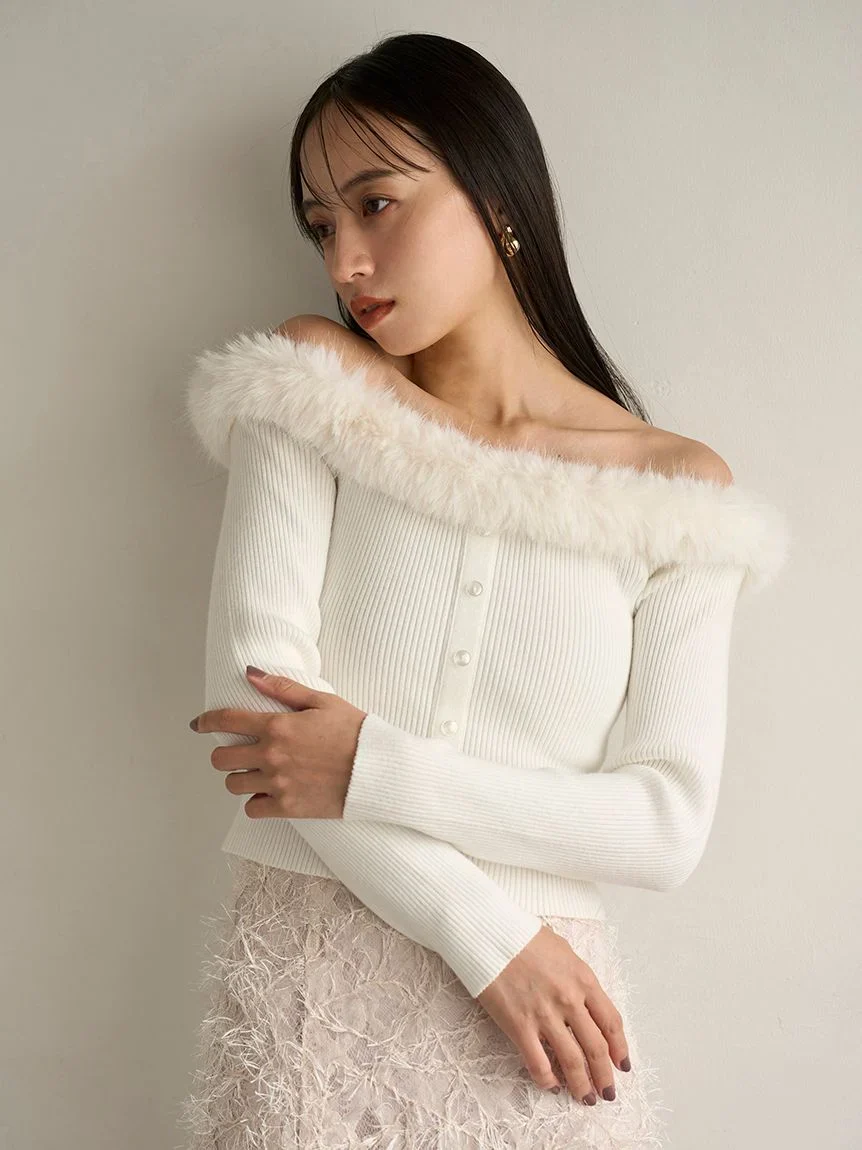 Sustainable Decollete Fur Knit Pullover 17 Sustainable Decollete Fur Knit Pullover