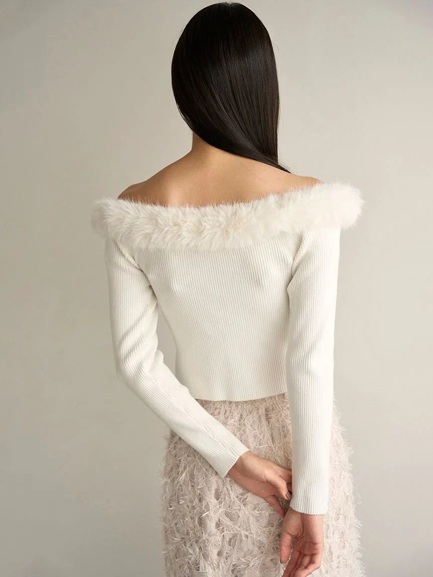 Sustainable Decollete Fur Knit Pullover 22 Sustainable Decollete Fur Knit Pullover