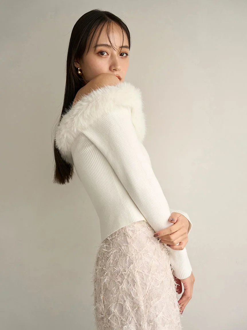 Sustainable Decollete Fur Knit Pullover 23 Sustainable Decollete Fur Knit Pullover