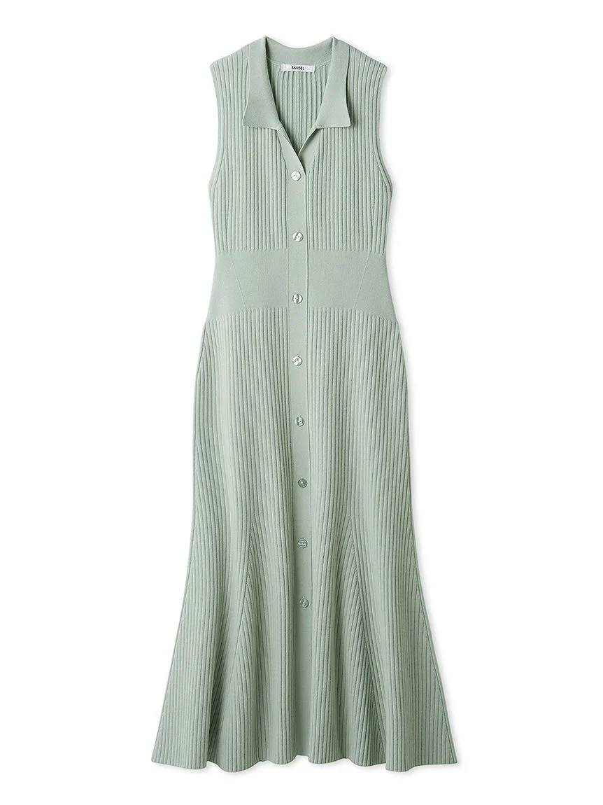 Front-buttoned Knit Dress 2 Front-buttoned Knit Dress