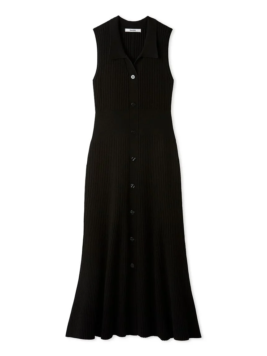 Front-buttoned Knit Dress 3 Front-buttoned Knit Dress