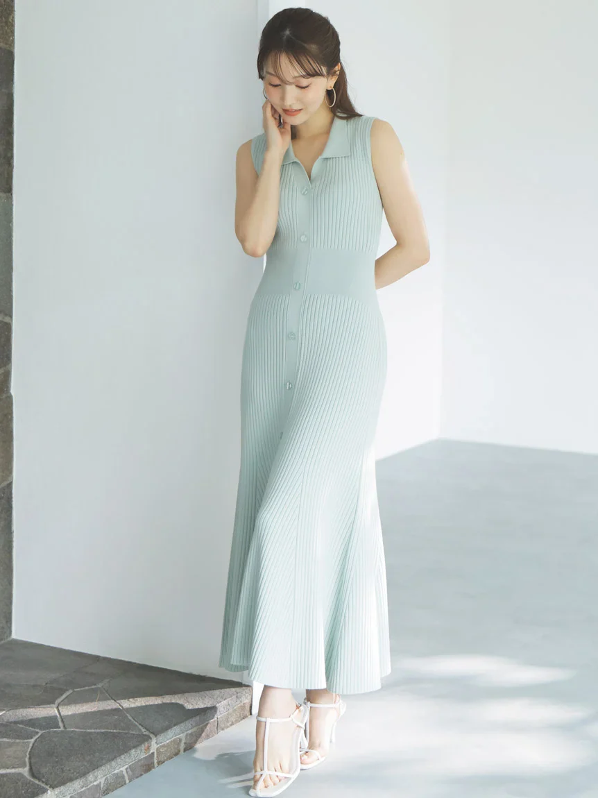 Front-buttoned Knit Dress 7 Front-buttoned Knit Dress