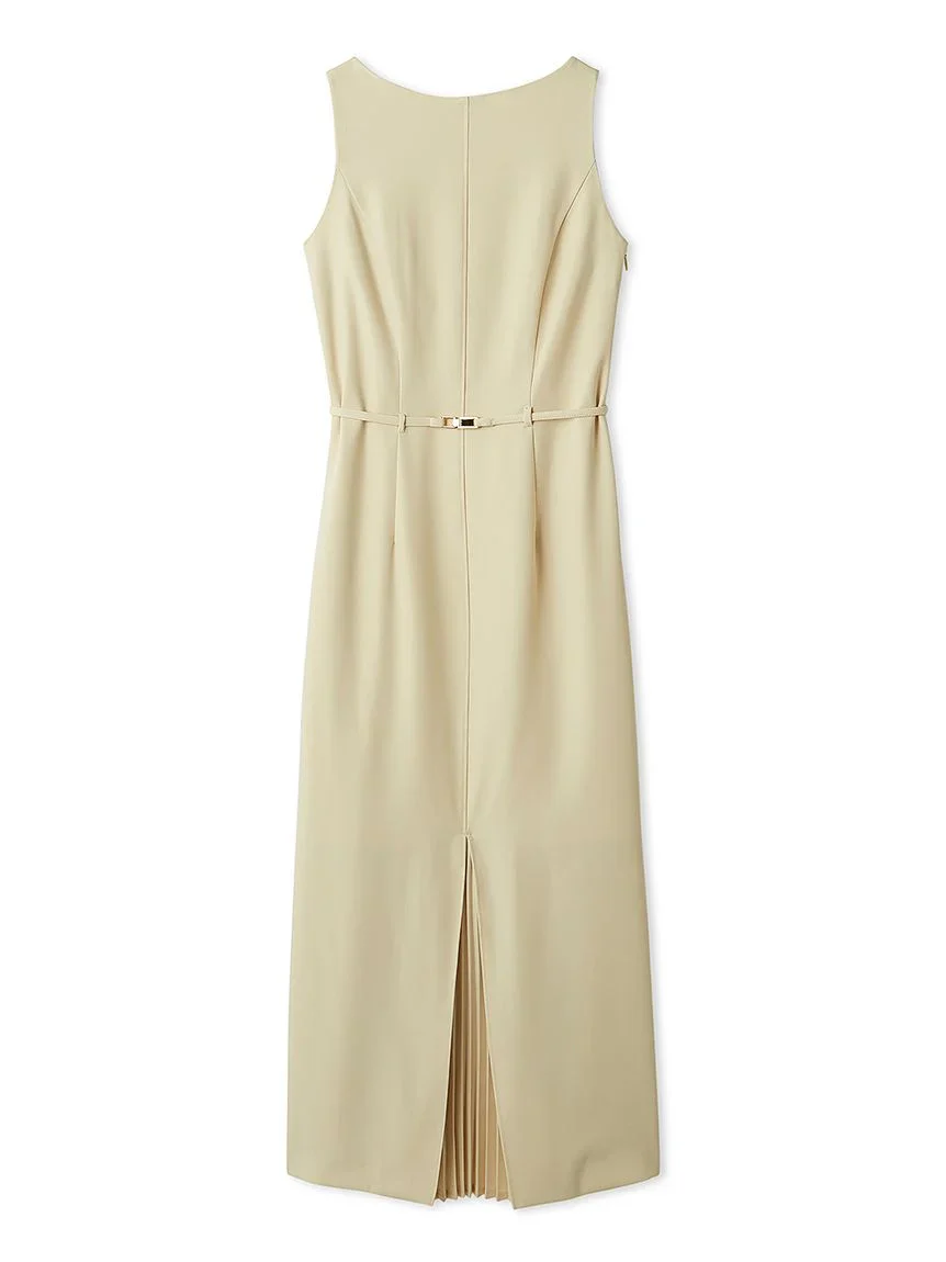 Sustainable Belted I-Line Dress