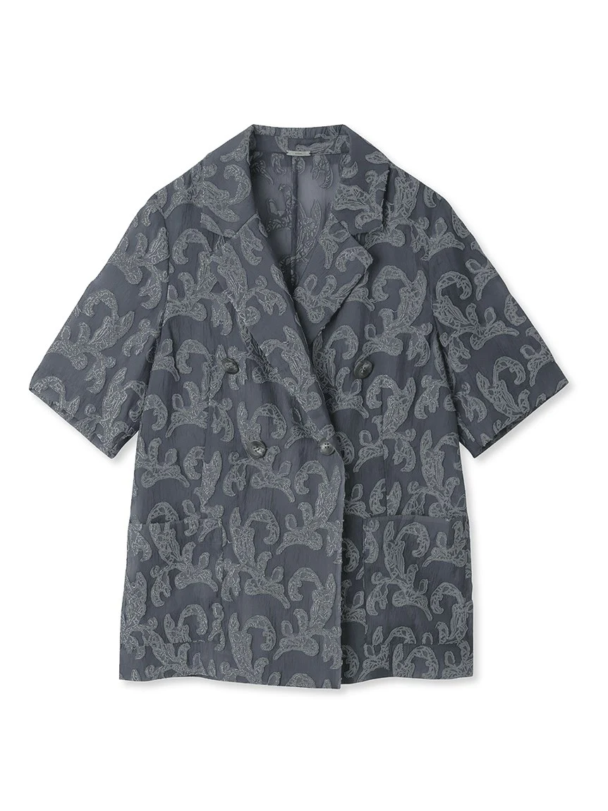 Jacquard Half Sleeve Blazer
